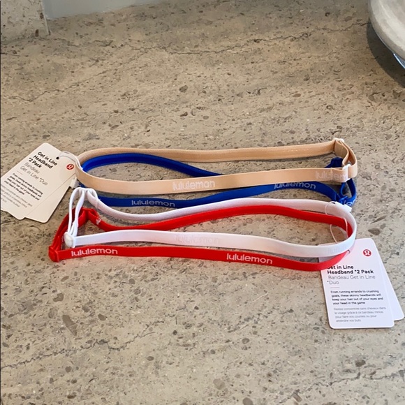 Lululemon Get In Line Headbands. Set of 4. - Picture 2 of 7
